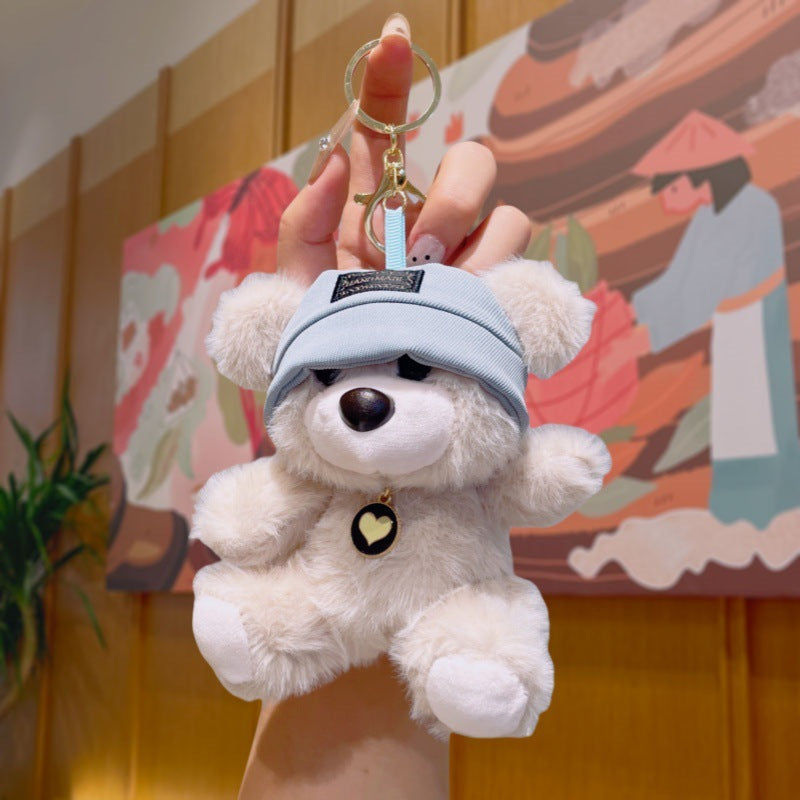Scented Bear Plush Keychain Cute Bag Charm Gift Toy - Blue