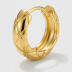 Textured Mini Hoop Earrings - Gold