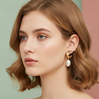 Twisted Pearl Drop Earrings