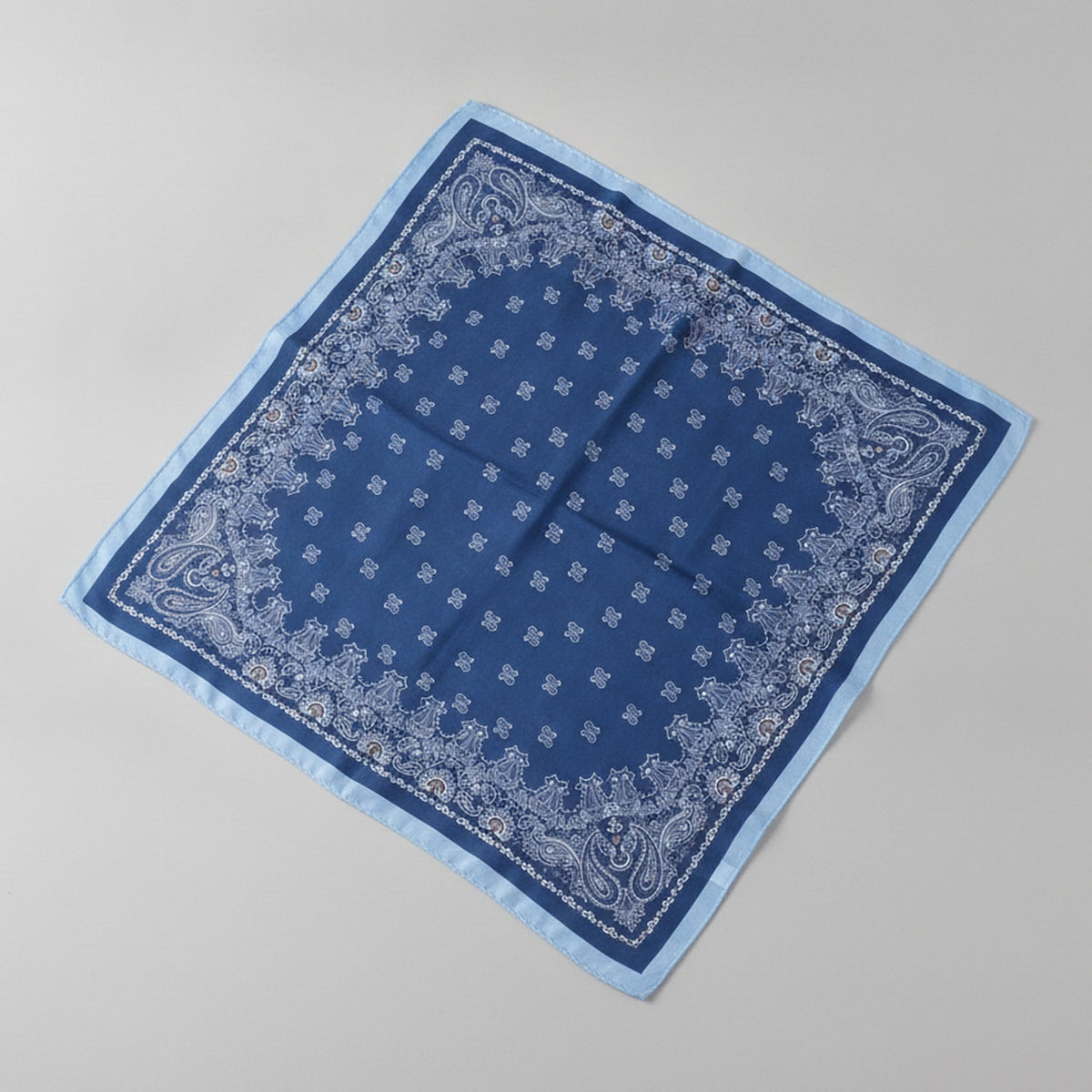 Ornate Bandana Square Scarf - Plum