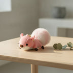 Fuzzy Squirrel Keychain - Pink
