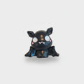 Adorable Crying Bat Plush Charm Black Bat