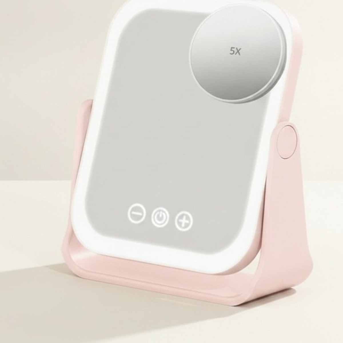 Rechargeable LED Lighted Makeup Mirror with 5X Magnifier – Korean beauty tool (view 1)
