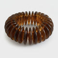 Amber Tortoiseshell Ribbed Resin Bracelet – jewelry (view 1)