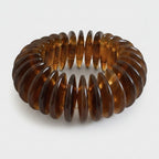 Amber Tortoiseshell Ribbed Resin Bracelet – jewelry (view 1)