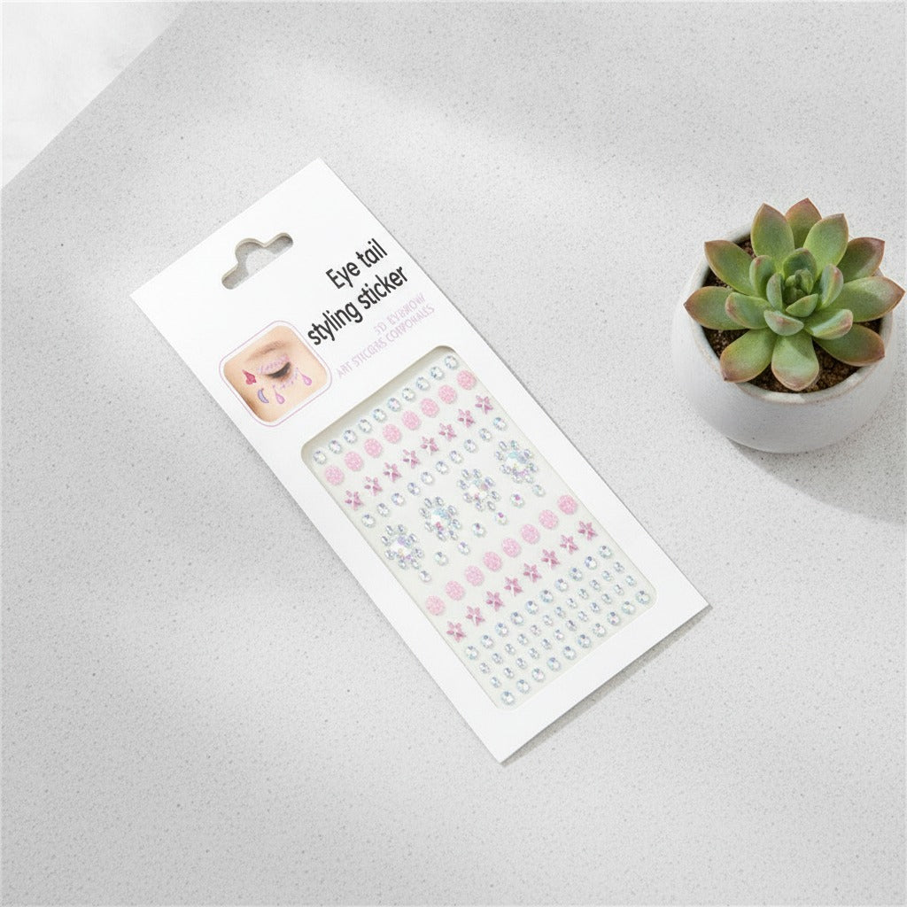 Pastel Gem Sticker Sheet Set - Flowers & Stars