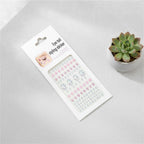 Pastel Gem Sticker Sheet Set - Flowers & Stars