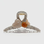 Translucent Pearl Wing Hair Claw - Gray Heart – hair accessories (view 1)