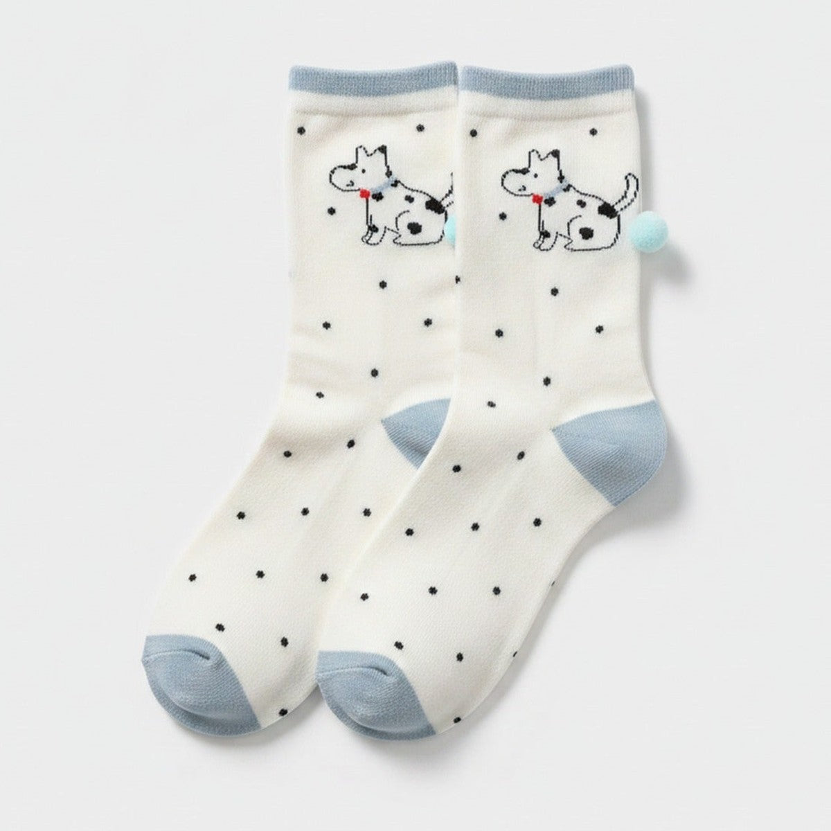 White Dalmatian Puppy Crew Socks – apparel accessories (view 1)