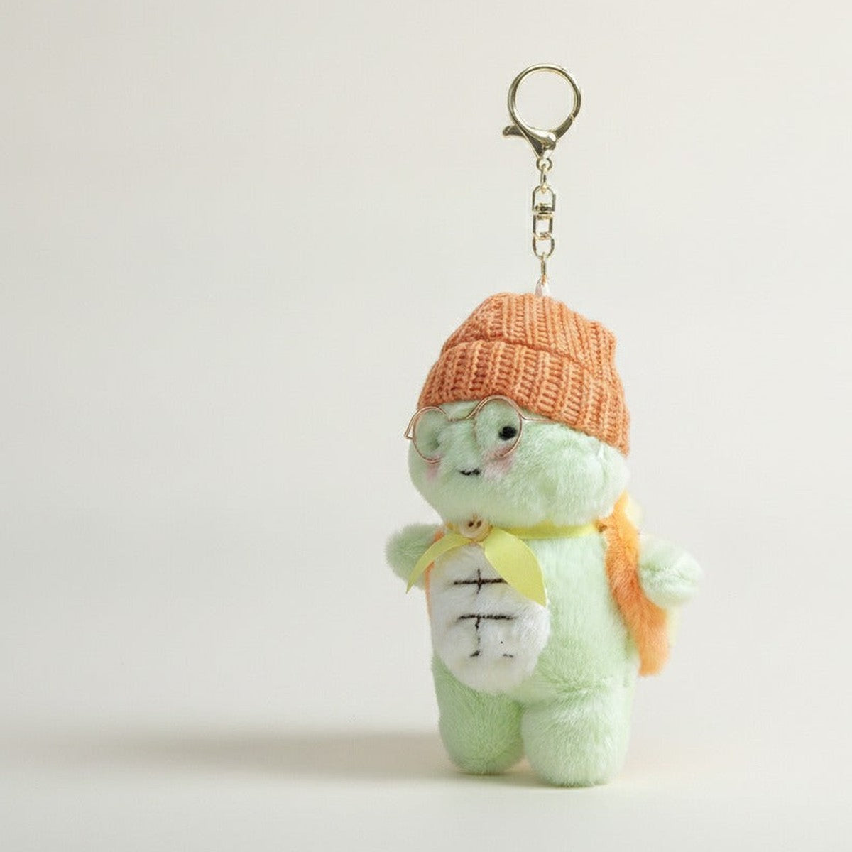 Cute Beanie Frog Plush Keychain – novelty & toys (view 1)