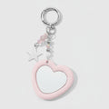 Pink Heart Acrylic Keyring With Star Charm – novelty & toys (view 1)