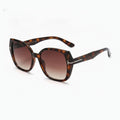 Tortoiseshell Square Gradient Sunglasses With Metal Bridge – eyewear (view 1)