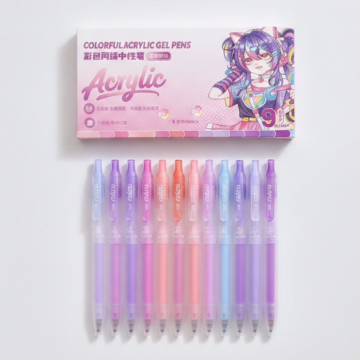 Colorful Acrylic Gel Pen Set - Type 1