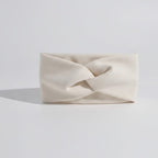 Twisted Knot Hairband - Cream Crisscross Hair Band #1 – hair accessories (view 1)