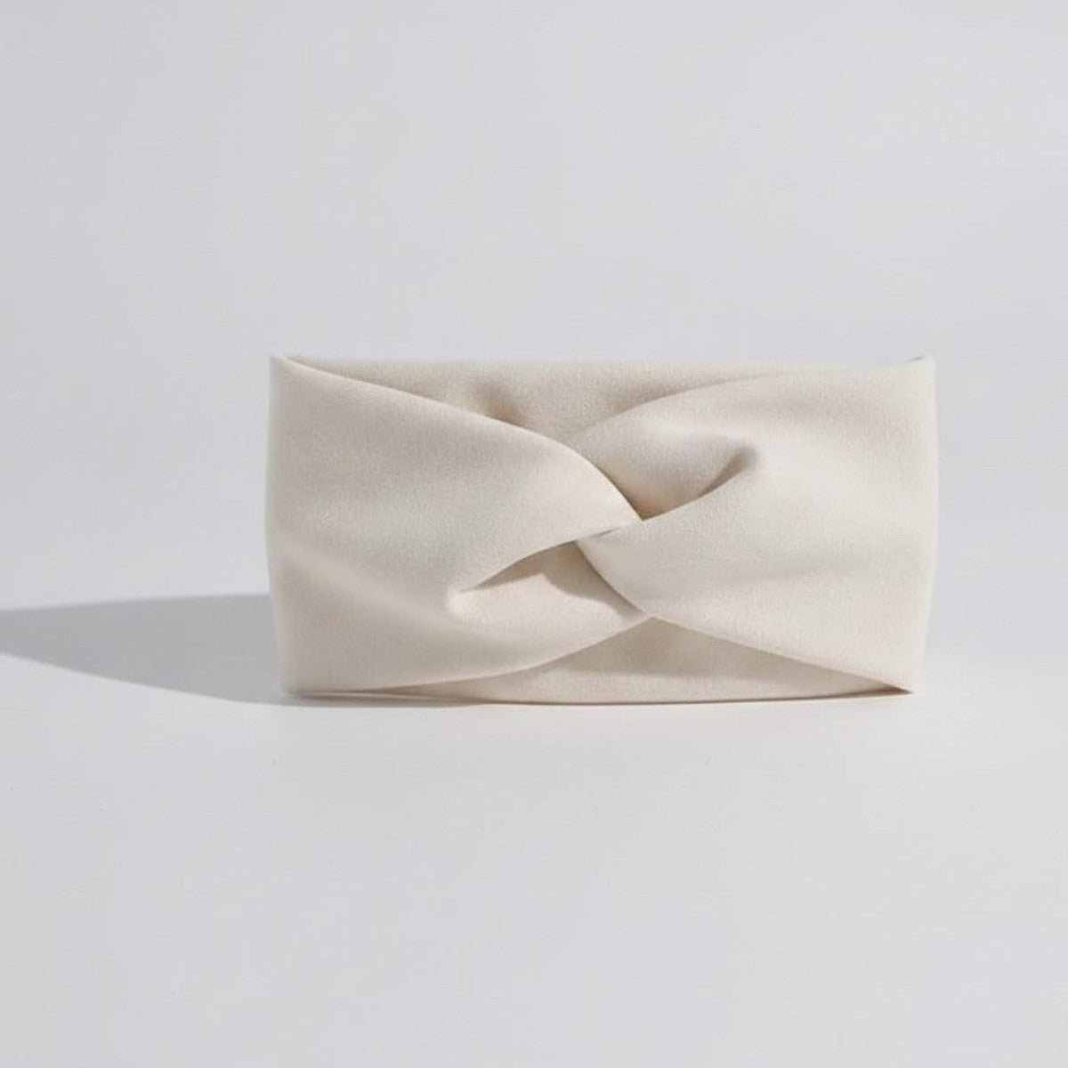 Twisted Knot Hairband - Cream Crisscross Hair Band #1 – hair accessories (view 1)