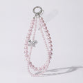 Pearl Butterfly Charm Keychain - Pink Pearl