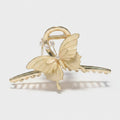 Butterfly Pearl Gold Hair Claw Clip – hair accessories (view 1)