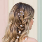 Gold Spiral Hair Clips Assorted Set Silver