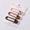 Textured Oval Hair Clips in Warm Tones Set – hair accessories (view 1)