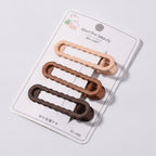 Textured Oval Hair Clips in Warm Tones Set – hair accessories (view 1)