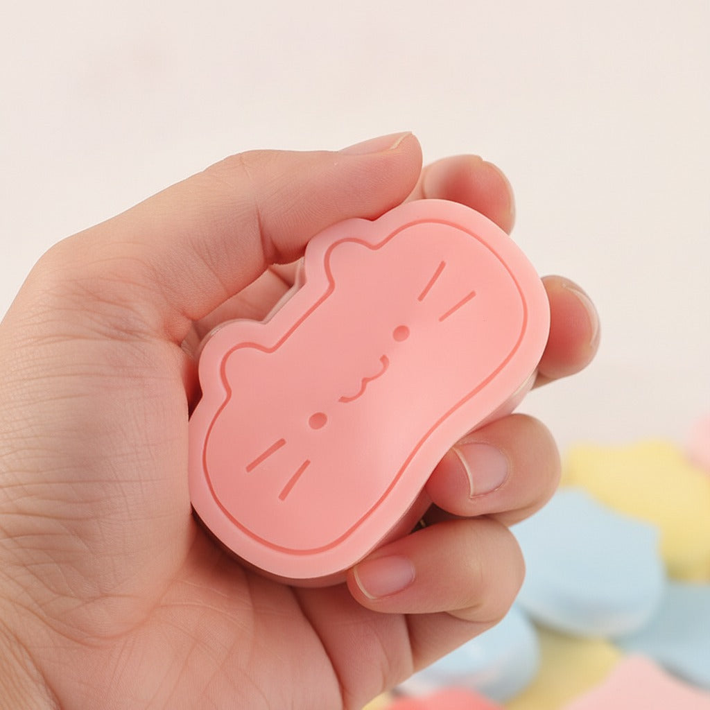 Cheese Cat Squishy - Pink Cheese - squeeze in hand