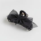 Black Mesh Bow Hair Claw Clip – hair accessories (view 1)