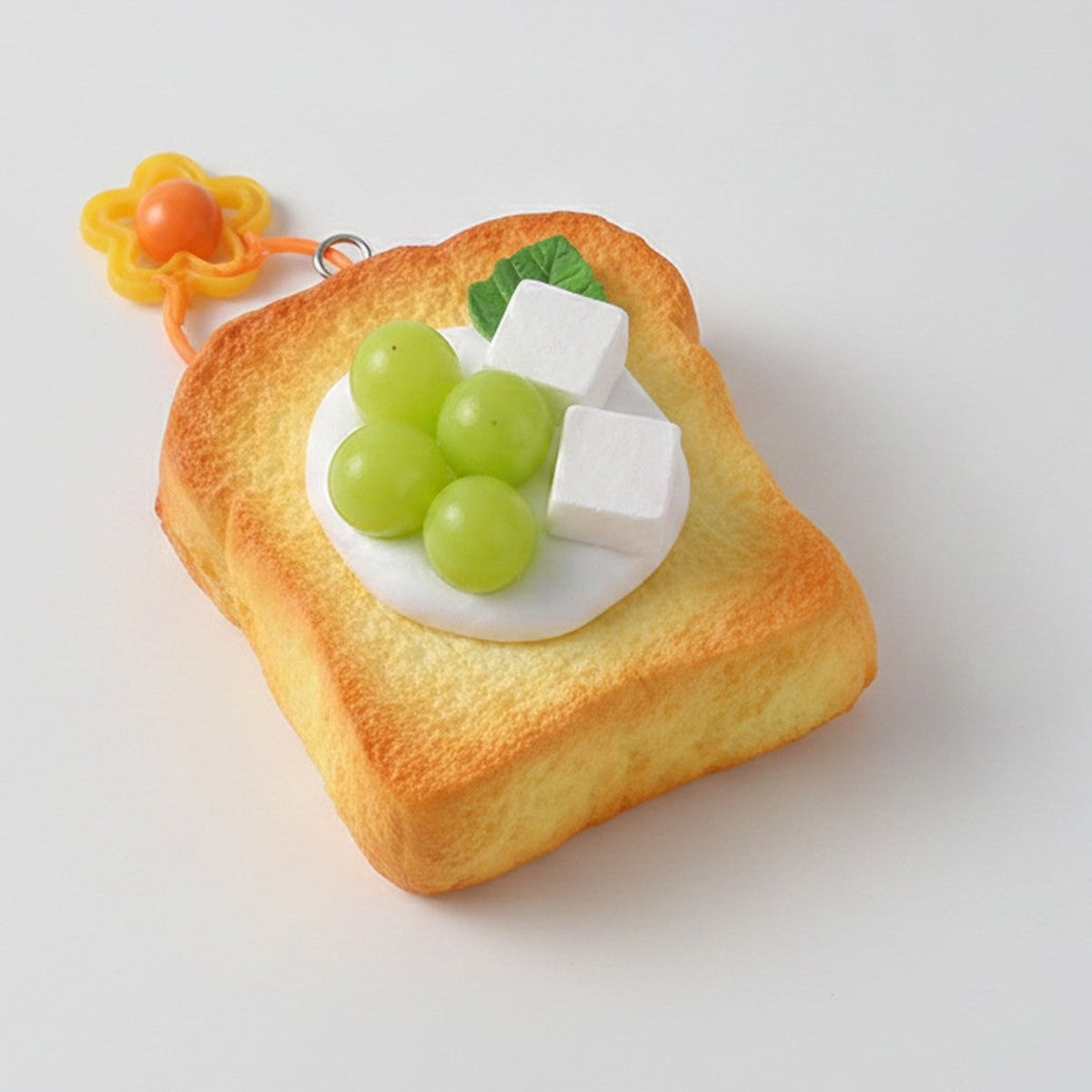 Toast Squishy Charm - Green Grape Cream Toast