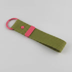 Fabric Keychain DIY Set - Green / Rose Pink Buckle
