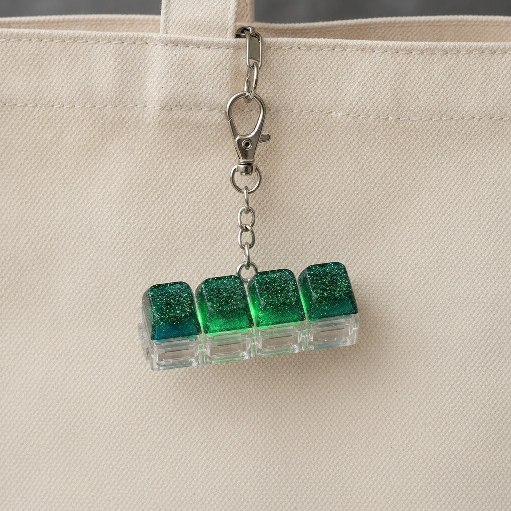 Mini Keyboard Switch Keychain - Forest 4-Key