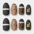 Designer-Inspired Nail Art Set - Mixed Print
