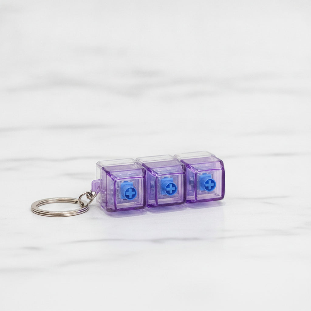 Mini Keyboard Switch Keychain - Purple