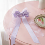 Sheer Bow Hair Claw - Purple