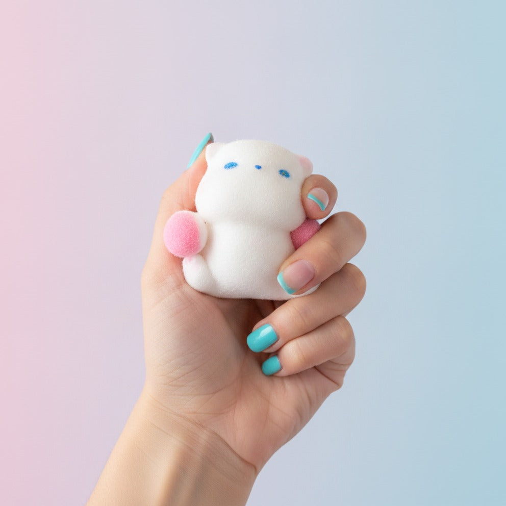 Cat Donut Hard Toy with Sprinkles - Good Dog - squeeze in hand