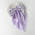 Gingham Bow Hair Claw - Purple Gingham