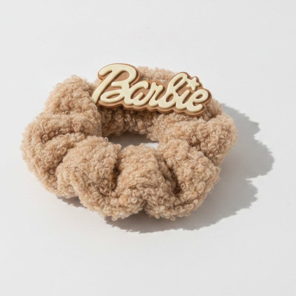 Textured Tan Scrunchie Hair Tie – hair accessories (view 1)