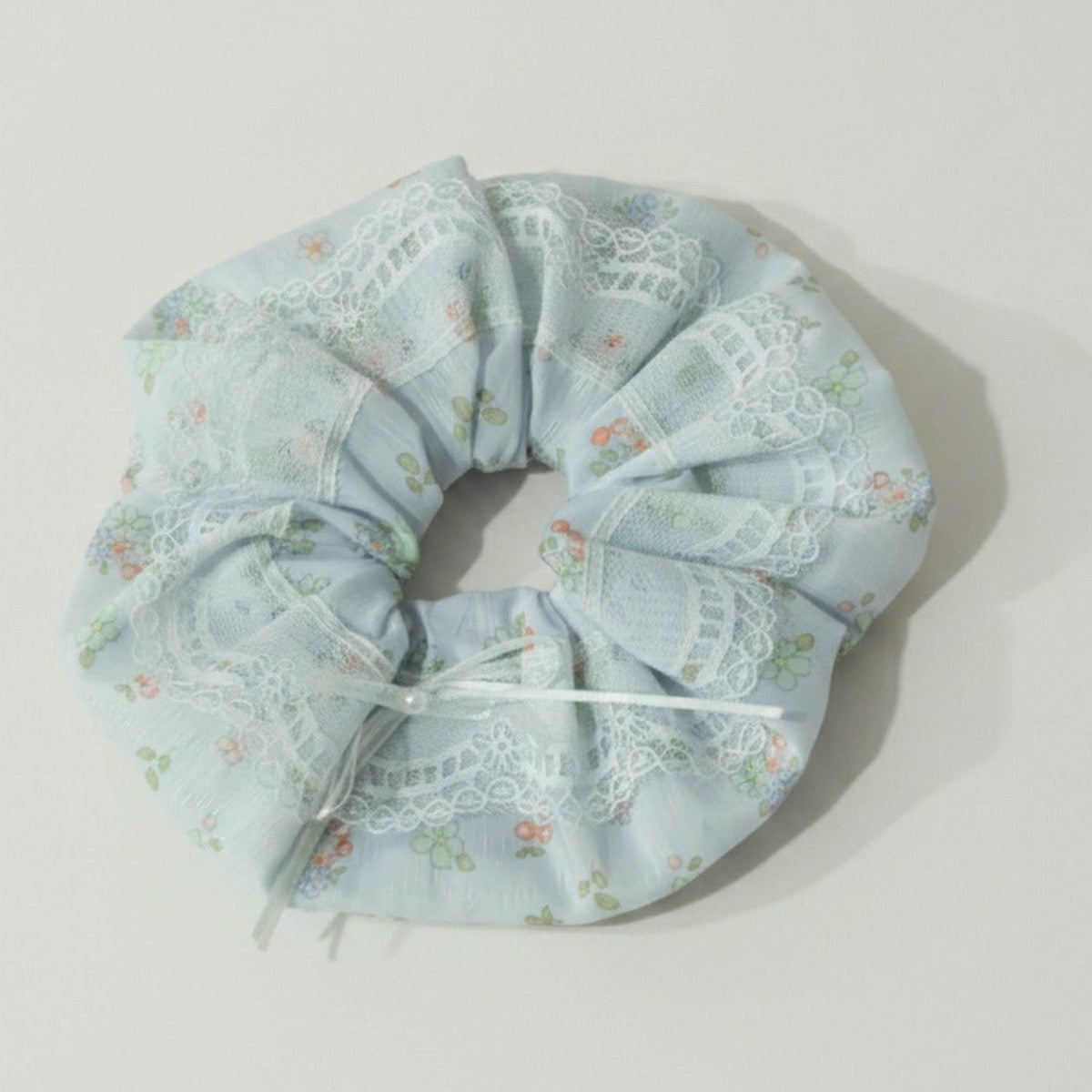 Lace Floral Scrunchie Hair Tie – hair accessories (view 1)