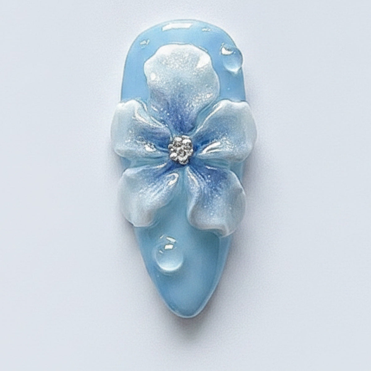 Ocean Bloom 3D Press-On Nails - Type 2