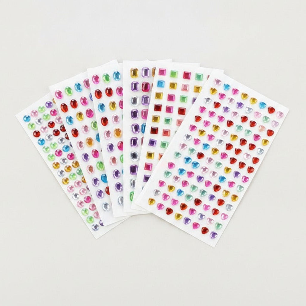 Sparkly Gem Sticker Sheet Set - Octagon Shapes
