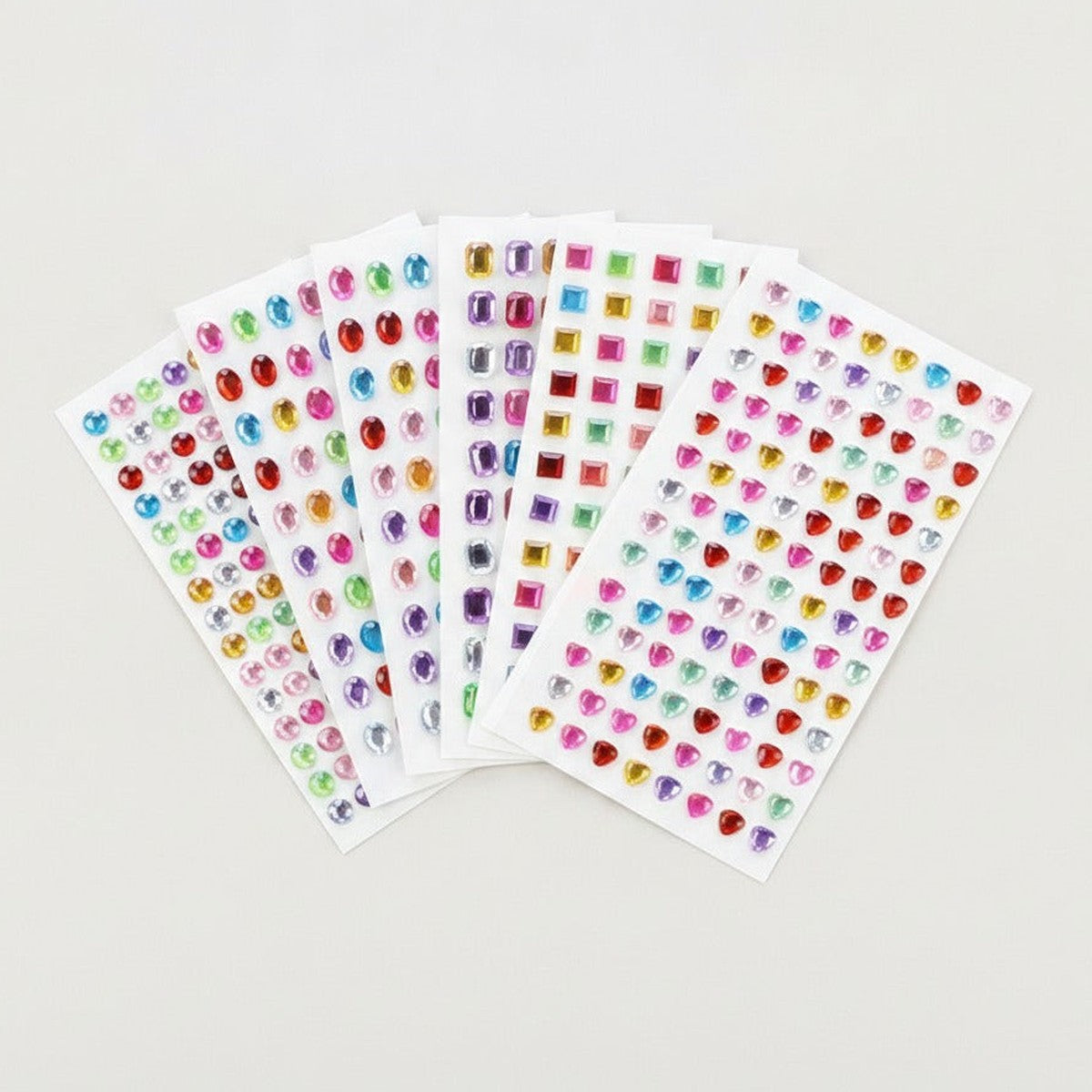 Sparkly Gem Sticker Sheet Set - Octagon Shapes