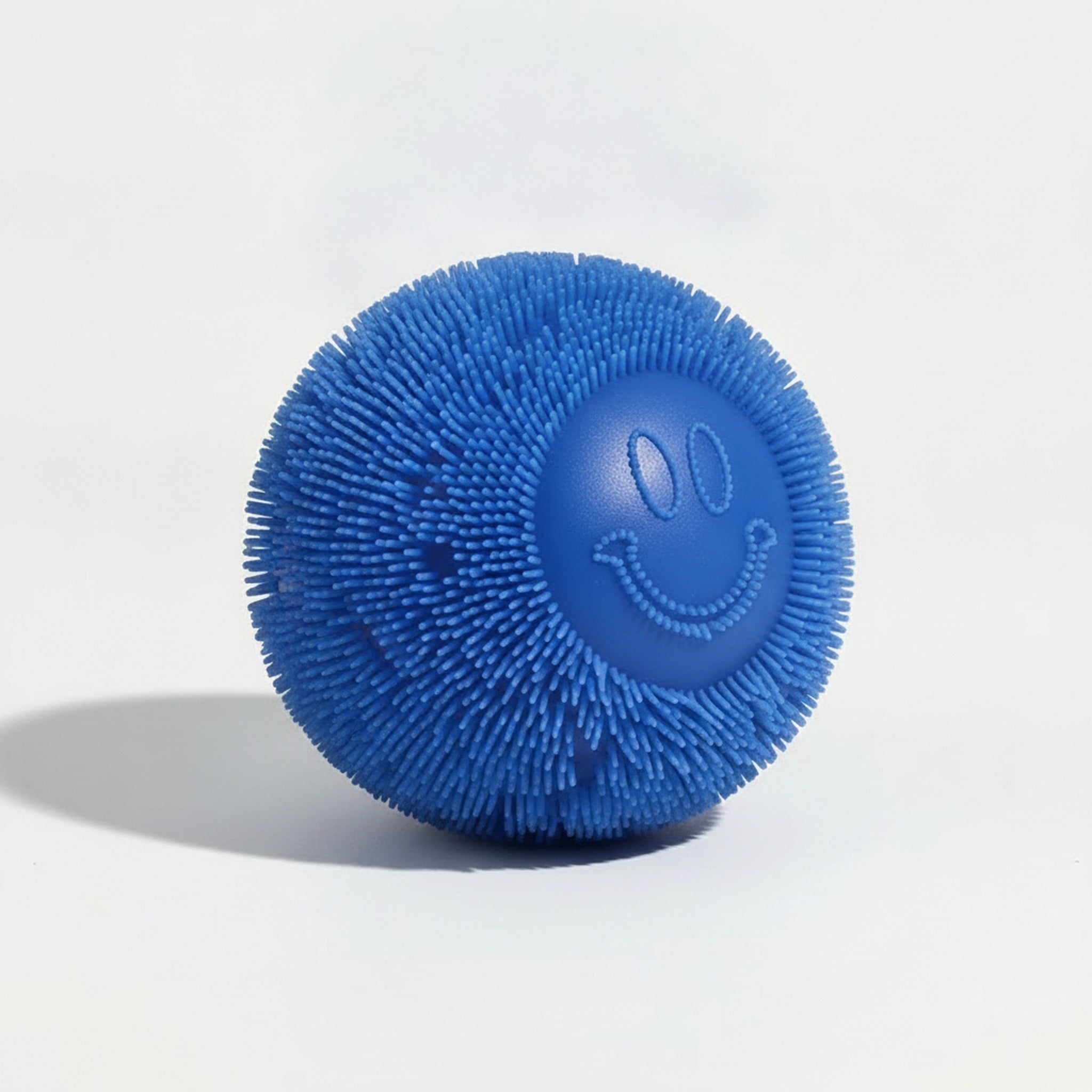Smiley Face Spiky Squeeze Ball - Blue