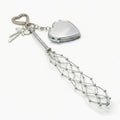 Star Charm Mirror Bag Accessory - Silver