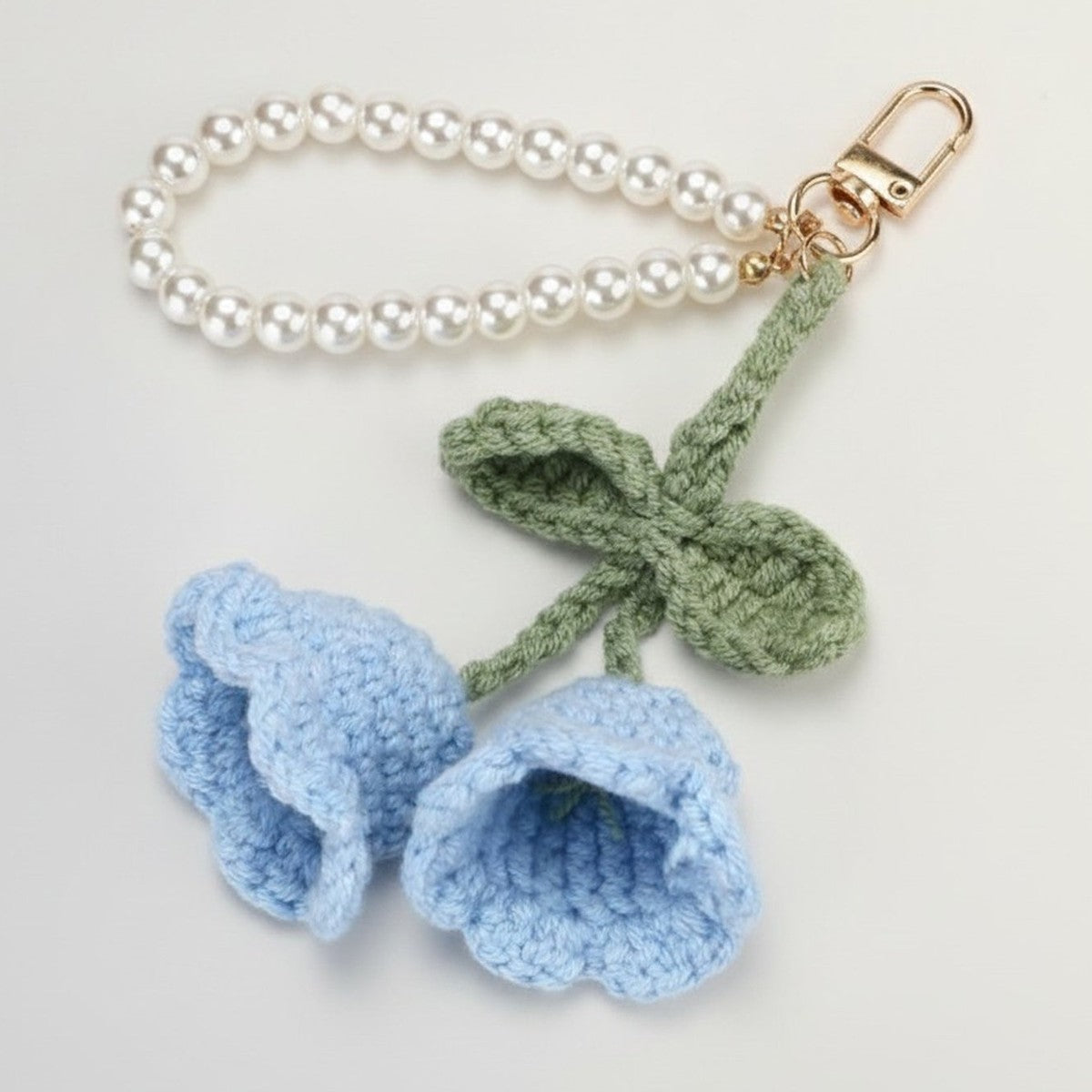 Pearl Crochet Flower Keychain – bags & wallets (view 1)