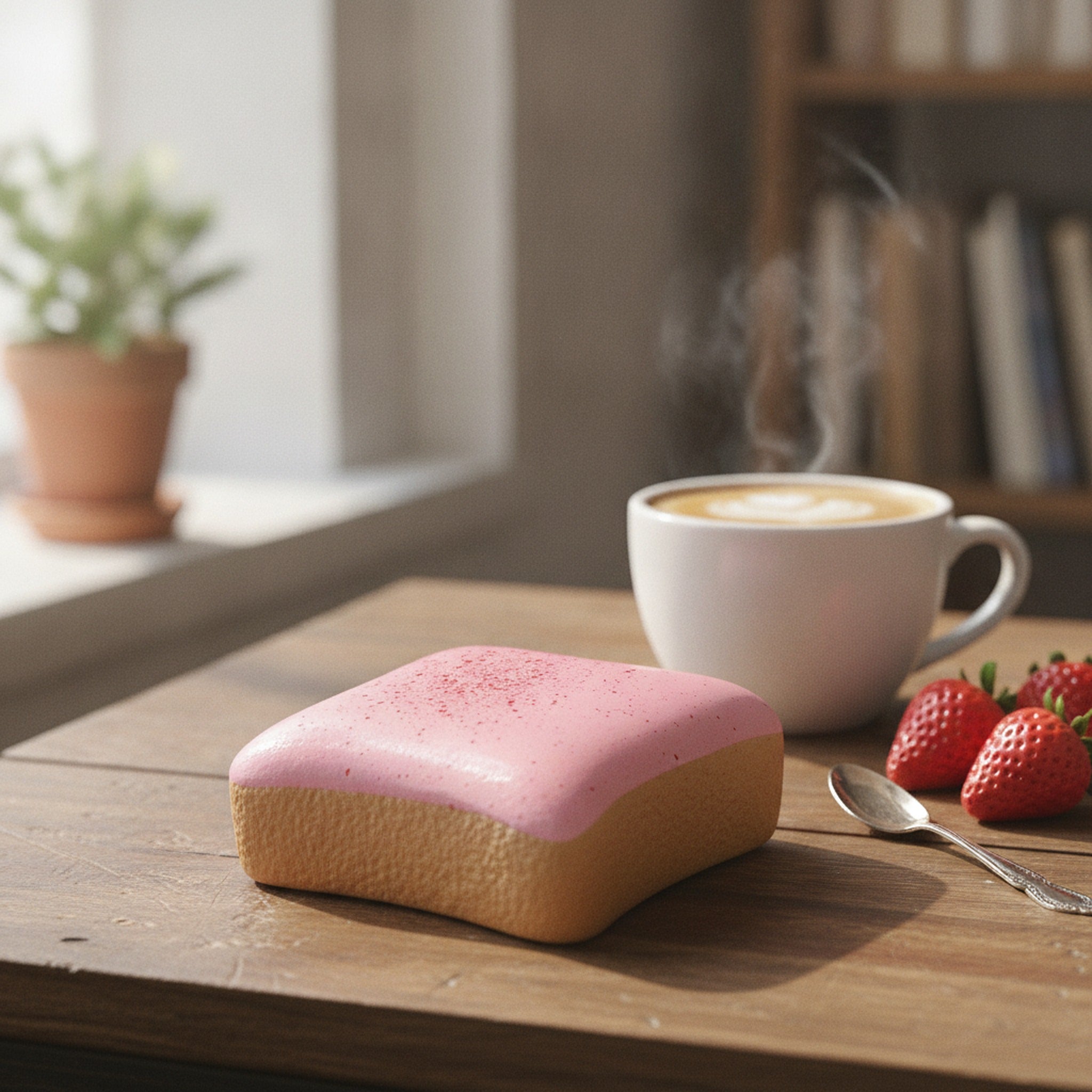 Frosted Toast Squishy - Strawberry