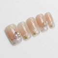 Gel Shine Nail Tips Press-On Manicure - Nude Pearl