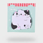 Cute Black and White Cat Sticky Notes – stationery (view 1)