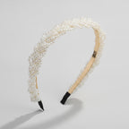 Beaded Padded Headband - Pearl