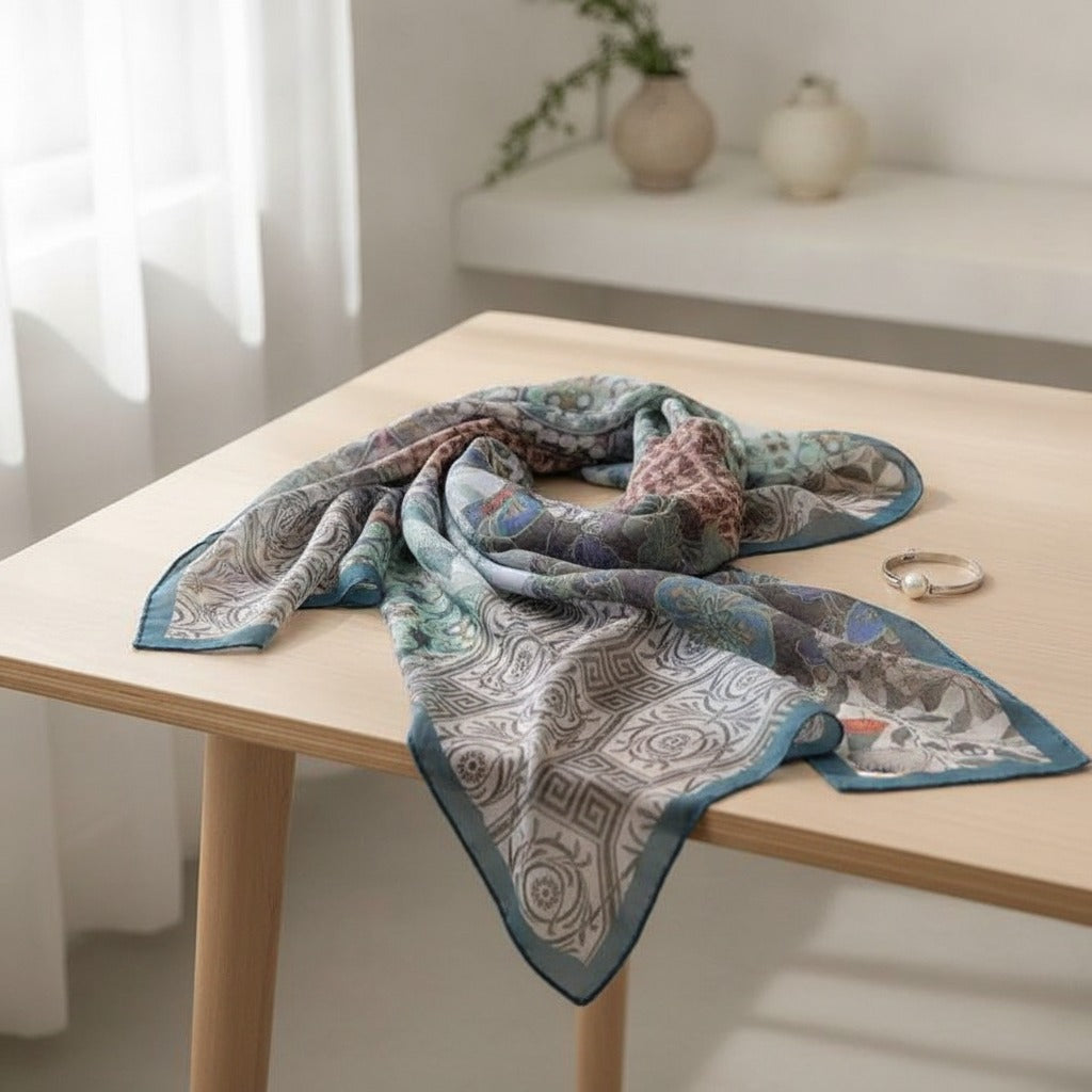 Vintage Floral Patchwork Scarf - Type 6