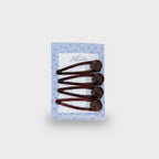 Sparkle Bead Hair Clip Set Brown Sparkle
