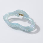 Wavy Pearl Hair Claw Clip - Electroplated Pearl Jelly Blue TCB-1087 – hair accessories (view 1)