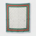 Equestrian Bit Print Silk Scarf - Green & Red
